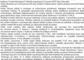 Ogłoszenie o przetargu ustny nieograniczony na wyłonienie najemcy lokalu użytkowego nr 5, położonego w Płońsku, przy ul. Warszawskiej 7