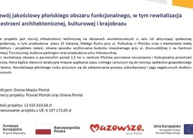 Rozwój jakościowy płońskiego obszaru funkcjonalnego, w tym rewitalizacja przestrzeni architektonicznej, kulturowej i krajobrazu  
