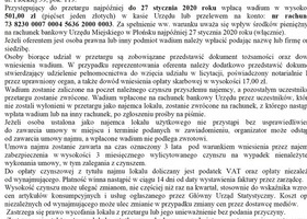 Przetarg ustny nieograniczony na wyłonienie najemcy lokalu użytkowego przy ulicy Henryka Sienkiewicza 1
