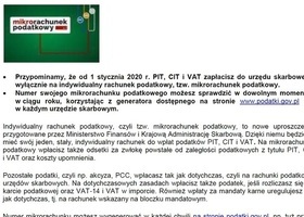 PIT CIT i VAT zapłacisz na mikrorachunek podatkowy od 1 stycznia 2020 r.