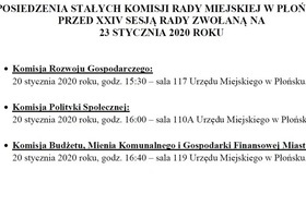 Posiedzenie Stałych Komisji Rady Miejskiej w Płońsku