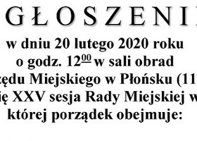 XXV Sesja Rady Miejskiej