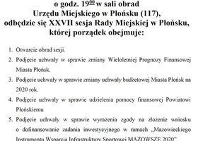 XXVII sesja Rady Miejskiej w Płońsku