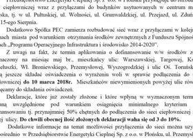 Apel Burmistrza  w sprawie podłączenia do sieci ciepłowniczej